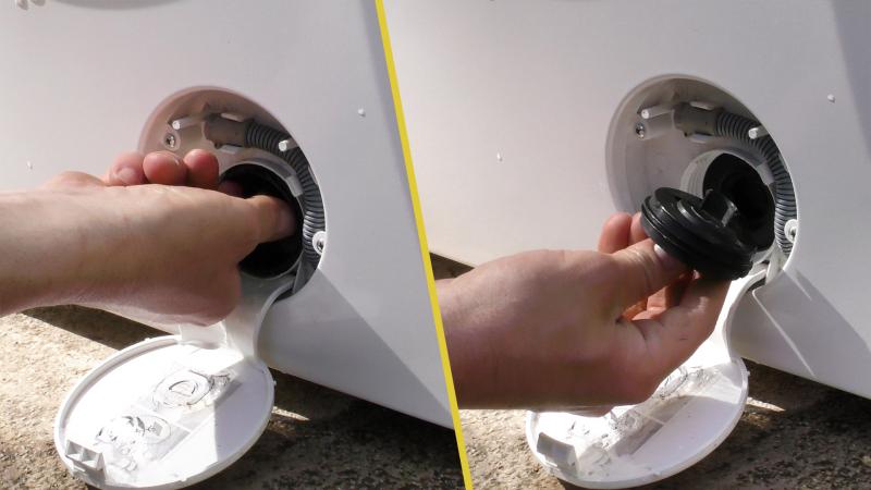 Flusensieb öffnen Flusensieb öffnen