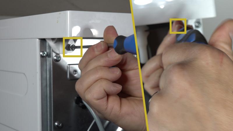 Schrauben des Gerätedeckels entfernen Schrauben des Gerätedeckels entfernen