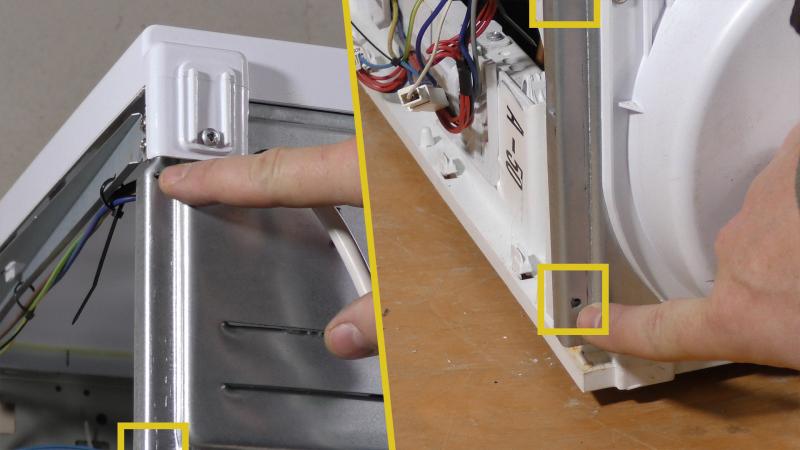 Schrauben der Seitenwand entfernen und abnehmen