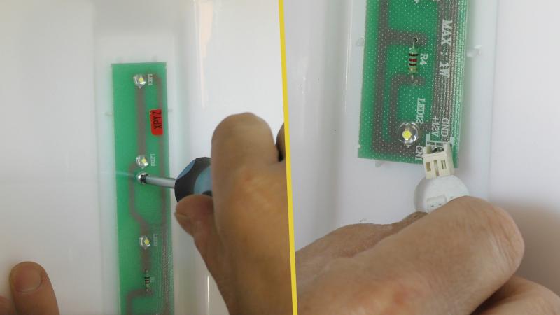 LED-Streifen anschrauben und anstecken LED-Streifen anschrauben und anstecken