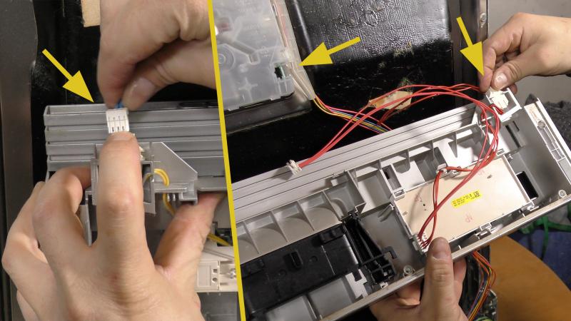 Spülmaschine untere Türdichtung wechseln-Bedienblende abstecken Spülmaschine untere Türdichtung wechseln-Bedienblende abstecken