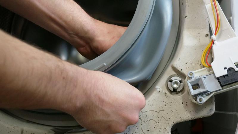 Türmanschette unten fertig aufsetzen