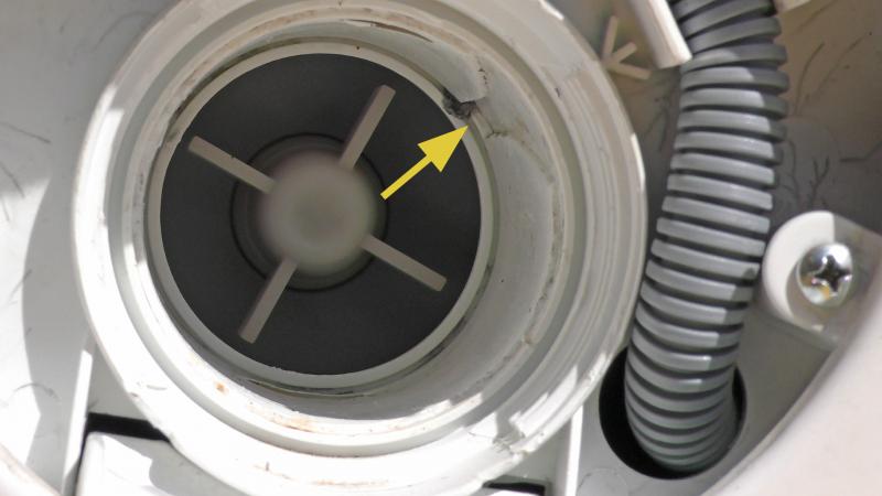 Nase des Flusensiebes beachten Nase des Flusensiebes beachten