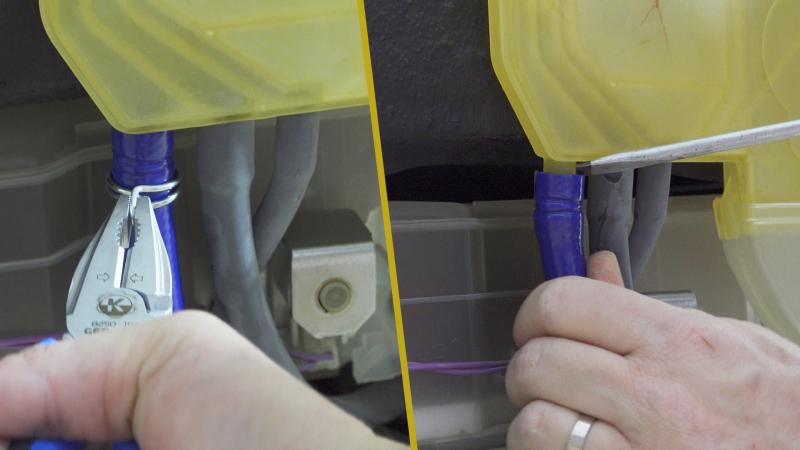 Aquastopschlauch entfernen