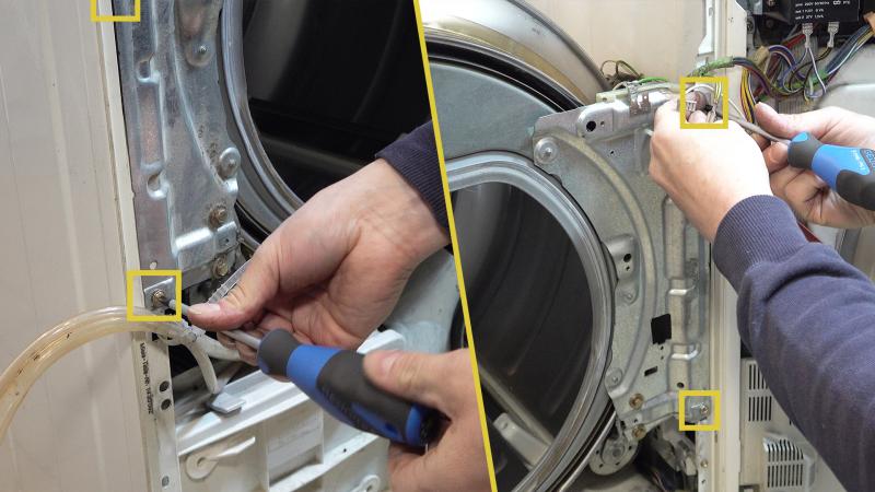 Schrauben der vorderen Traverse lösen