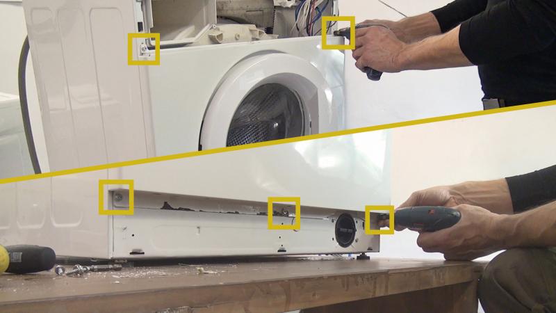 Waschmaschinenfront verschrauben Waschmaschinenfront verschrauben
