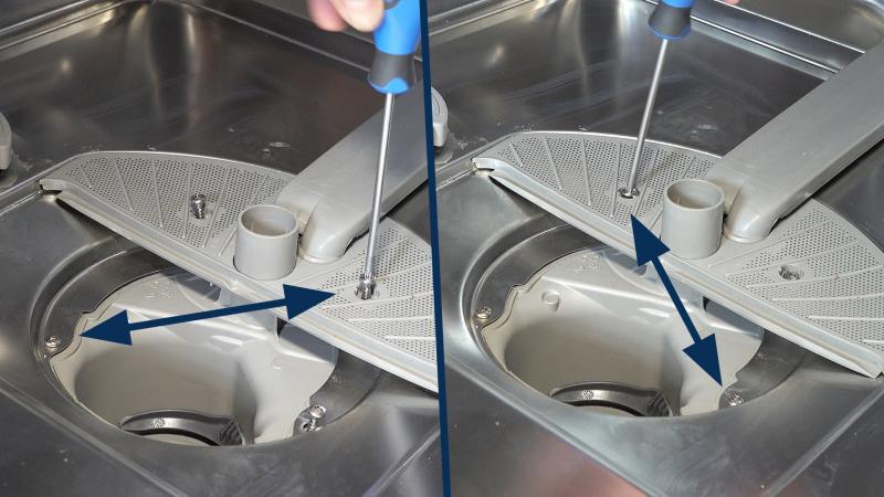 Zulaufrohr und Pumpentopf mit den Schrauben über Kreuz fixieren Zulaufrohr und Pumpentopf mit den Schrauben über Kreuz fixieren