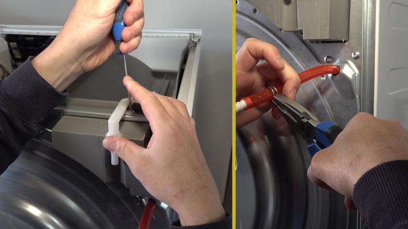 Einlaufstutzen fixieren und anschließen Einlaufstutzen fixieren und anschließen