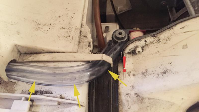 Lage der Schläuche kontrollieren