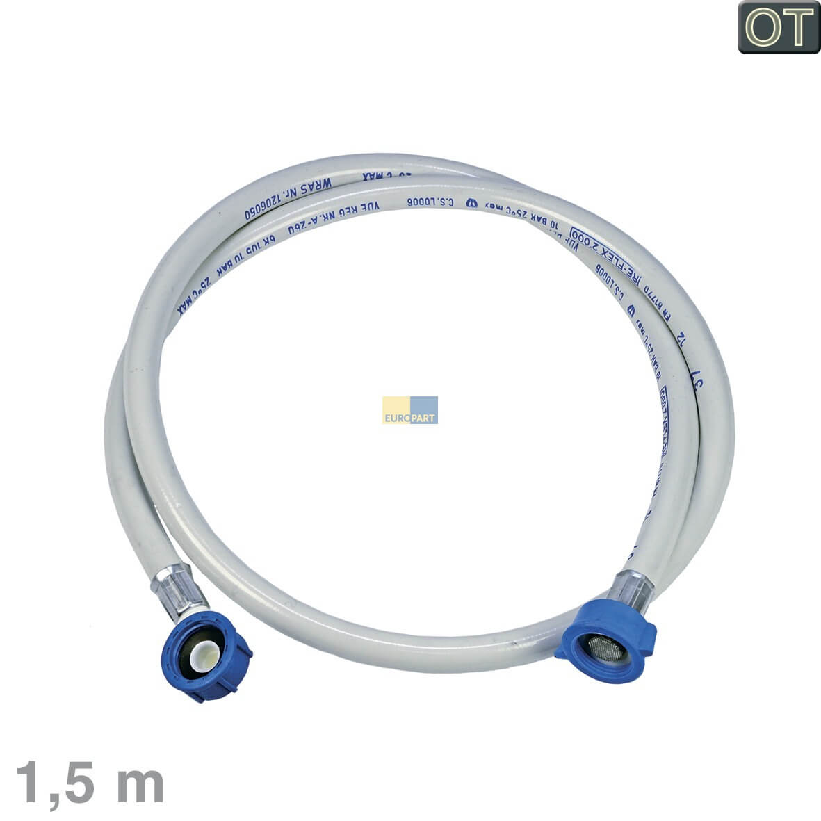 Zulaufschlauch 1, 5m 25�C Electrolux 902979346/1 E2WIC150A f�r Waschmaschine Geschirrsp�ler (9029793461)
