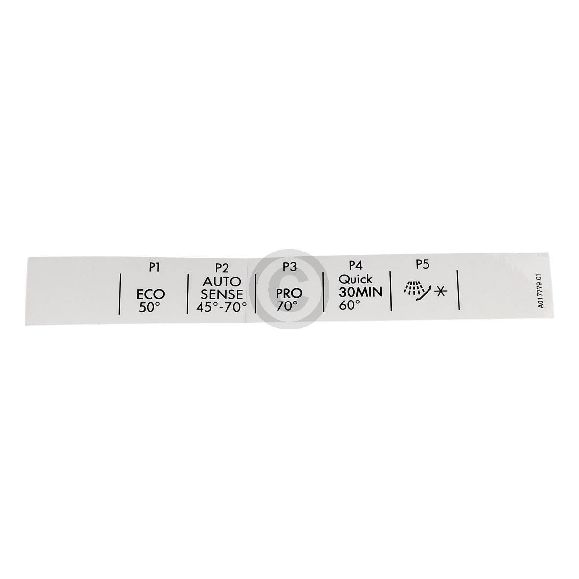 Etikett Programm-Aufkleber Electrolux 140017779012 f�r Geschirrsp�ler (EA-140017779012)