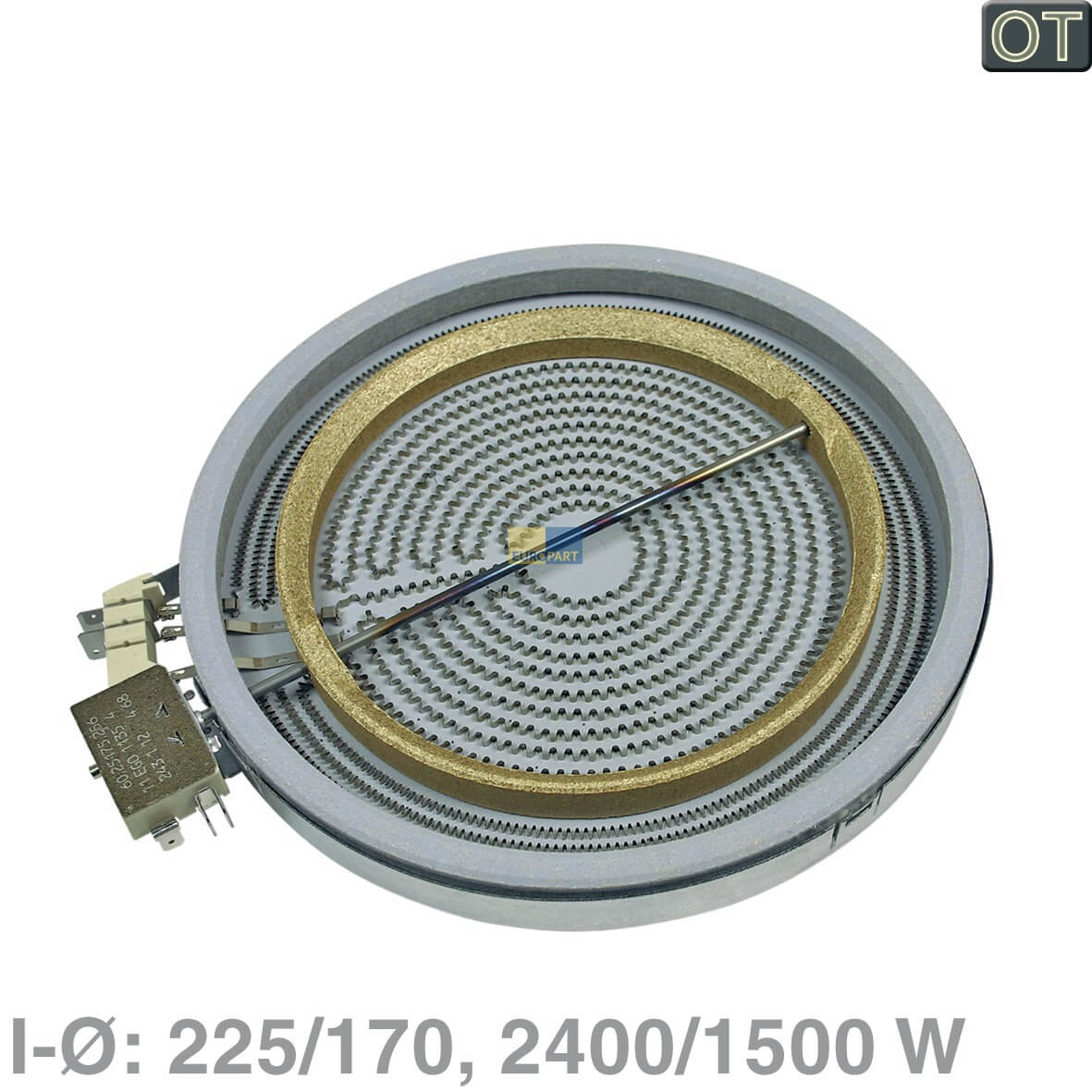 Strahlheizk�rper Zweikreis BSH 00494747 EGO 10.53213.494 f�r Kochfeld Herd (BD-00494747)