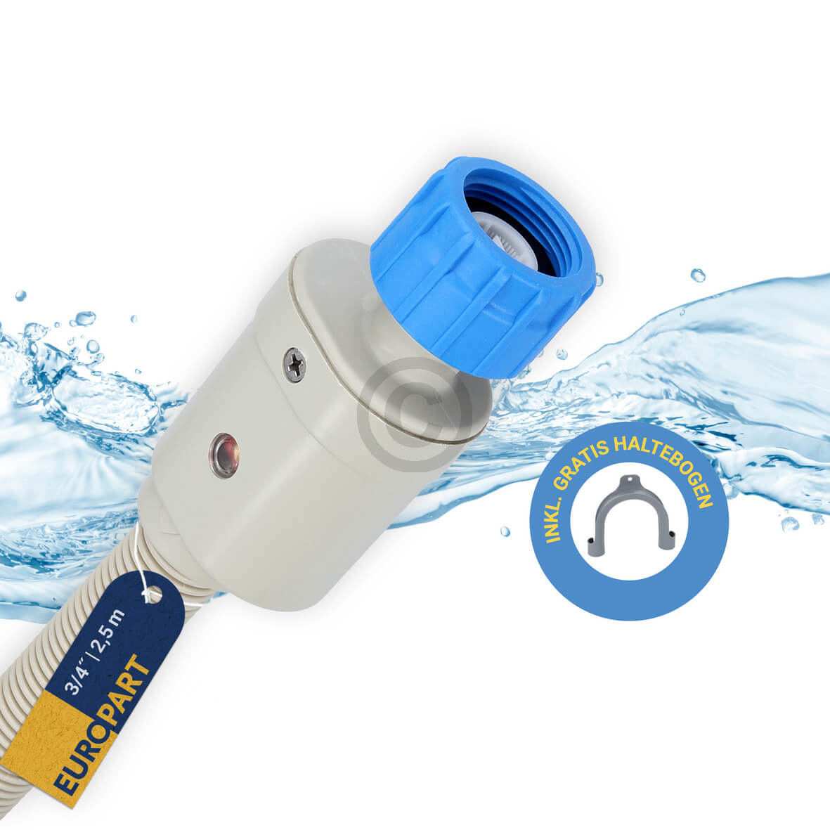 Zulaufschlauch Aquastop 2, 5m 25�C universal f�r Waschmaschine Geschirrsp�ler (10071944)