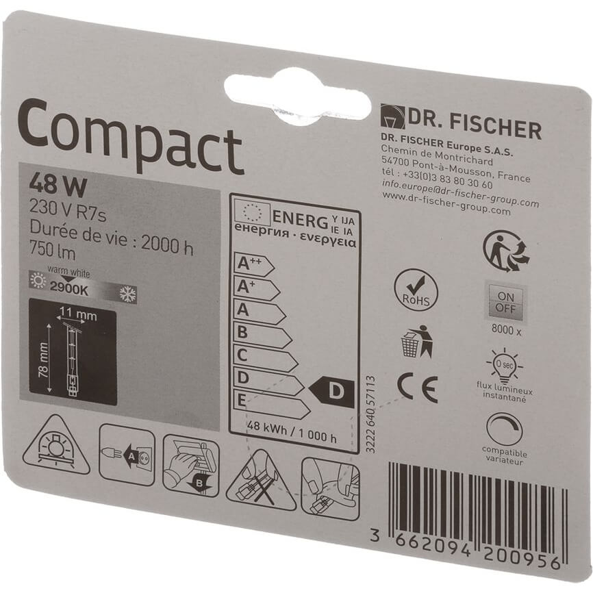 HalogenlampenStab R7S 48W 230V GAGGENAU  f�r Mikrowelle Herd (00174136)