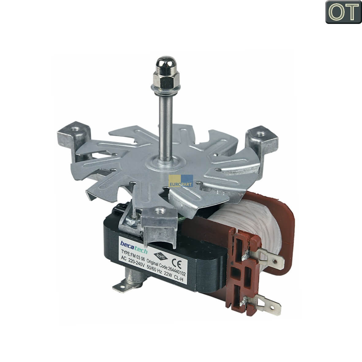 Hei�luftventilator Beko 264440102 f�r Backofen Herd (KD-264440102)