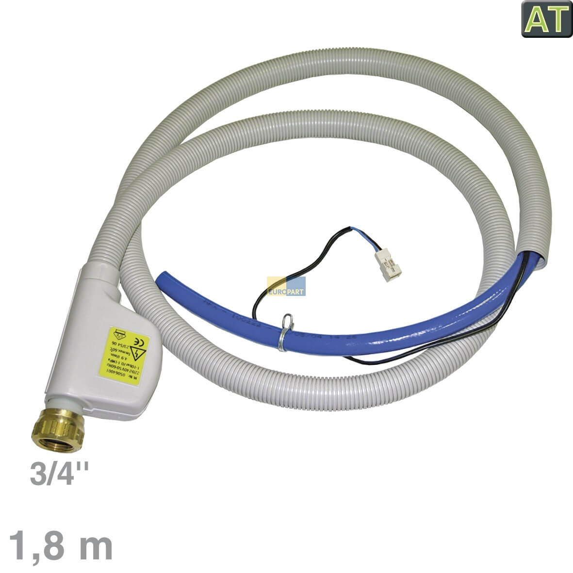 Zulaufschlauch 1,8m passend f�r Miele 7638500 f�r Geschirrsp�ler (KD-10026818)