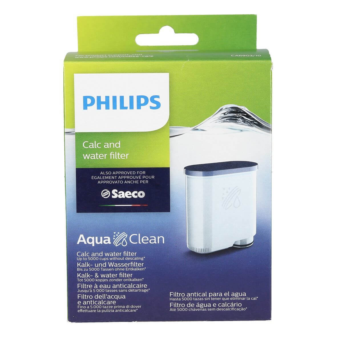 Wasserfilter PHILIPS Saeco 421946039401 AquaClean CA6903/10 für Kaffeemaschine Click&Go-System (CA690310)