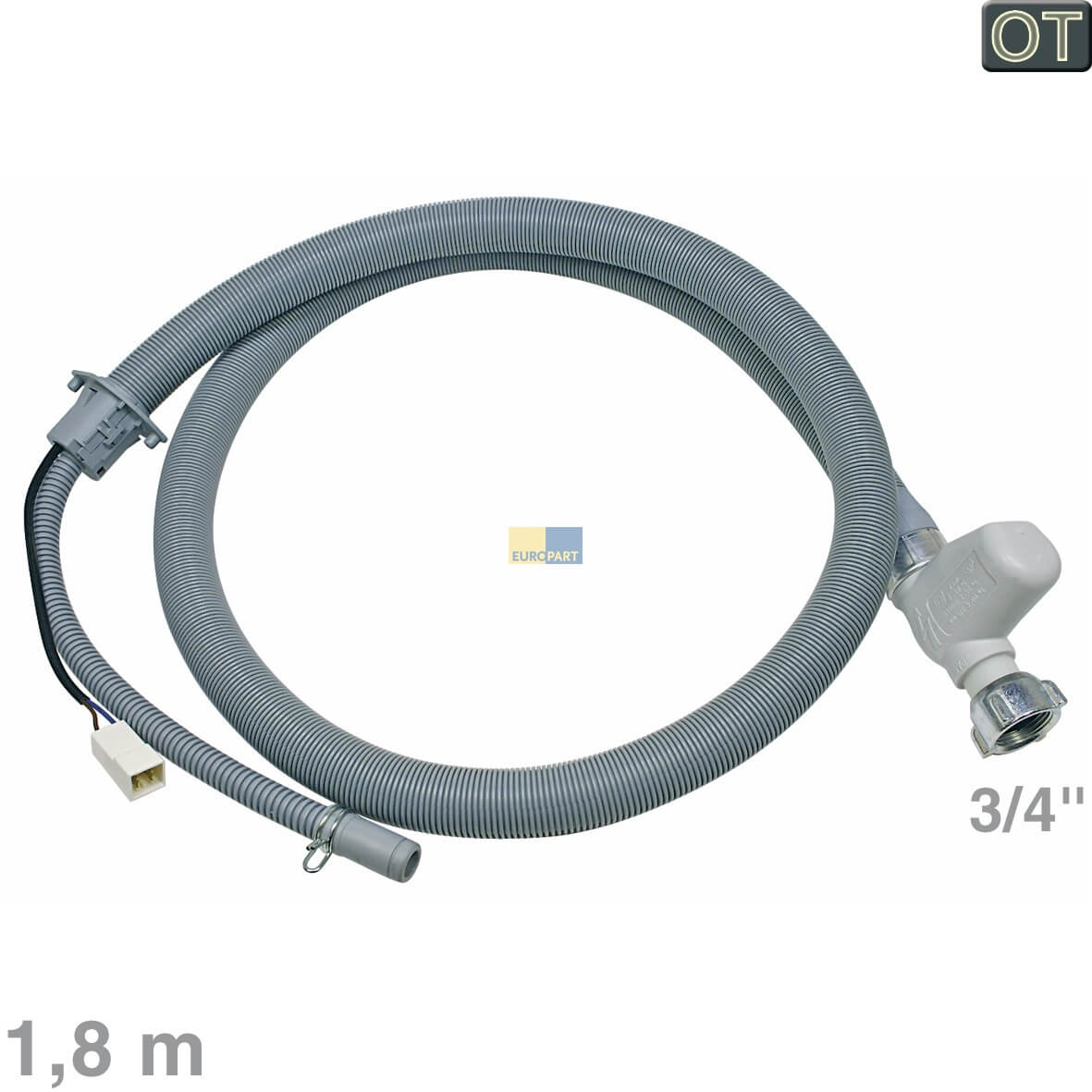 Zulaufschlauch Aquastop 1, 8m AEG 50295663004 f�r Geschirrsp�ler (50295663004)
