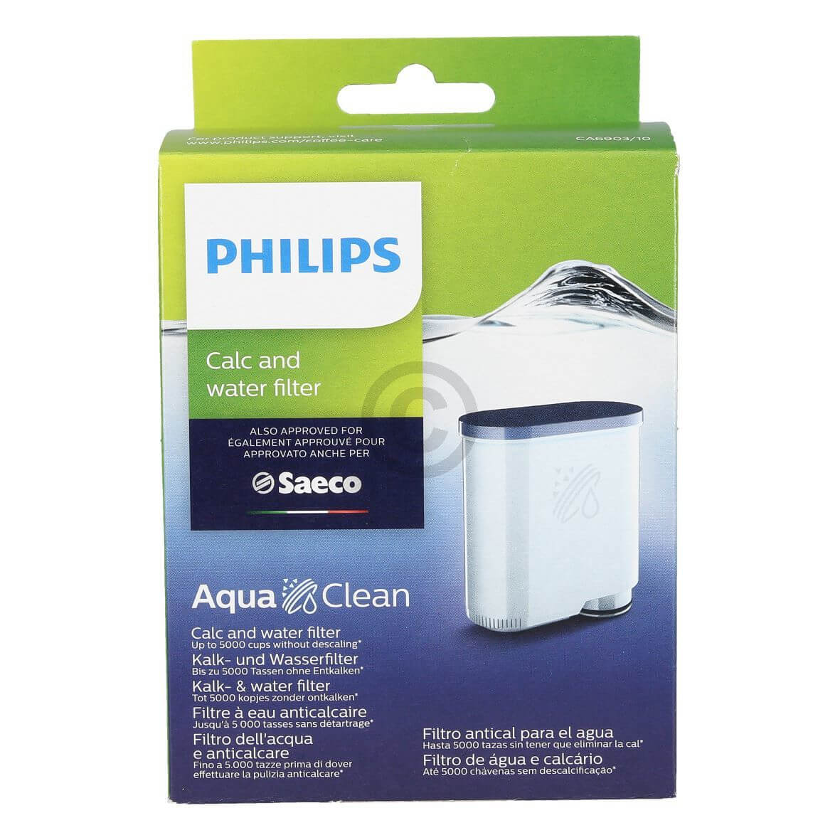 Wasserfilter PHILIPS Saeco 421946039401 AquaClean CA6903/10 f�r Kaffeemaschine Click&Go-System (CA690310)