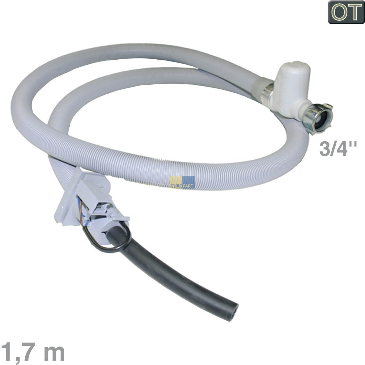 Zulaufschlauch Aquastop 1, 7m Electrolux 1115765123 f�r Geschirrsp�ler (KD-1115765123)
