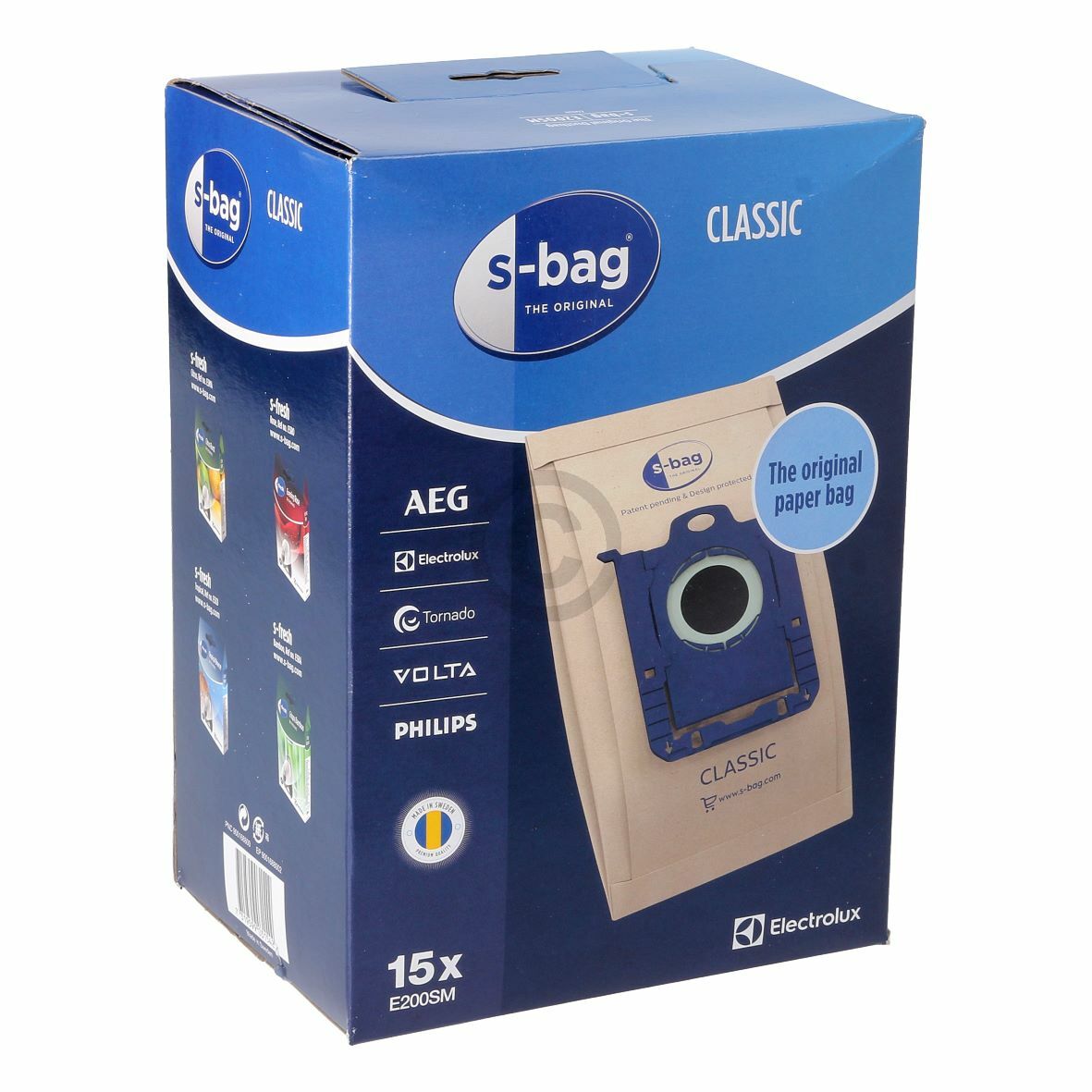 Filterbeutel Electrolux E200SM s-bag® Classic  für Bodenstaubsauger 15Stk (EA-9001688002)