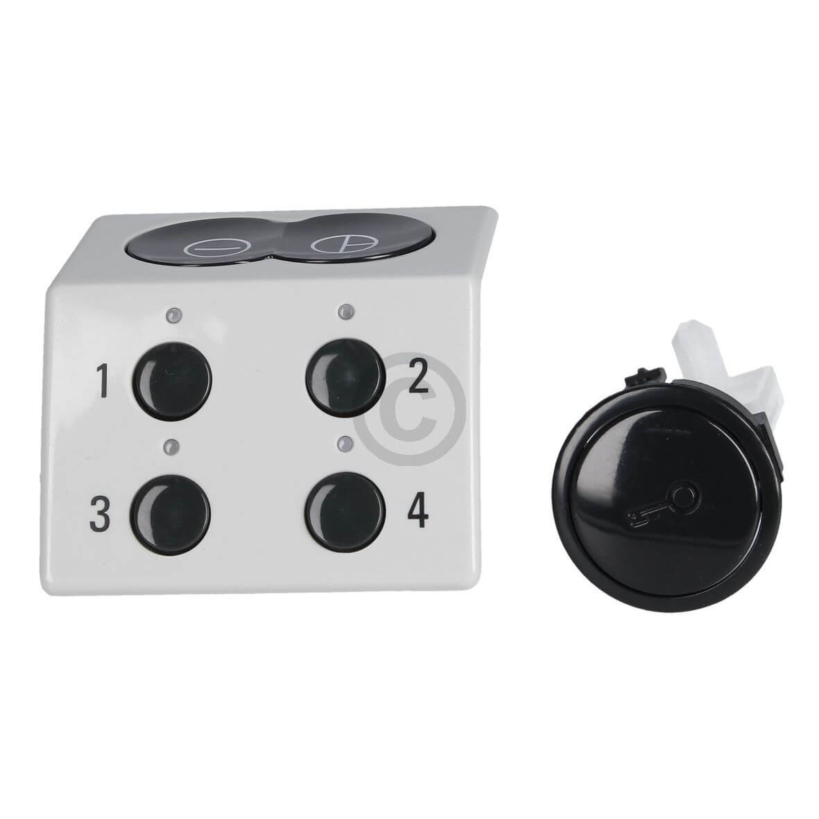Tastenschalter BSH 00616445 Schaltknopf komplett mit Rahmen f�r Allesschneider (00616445)
