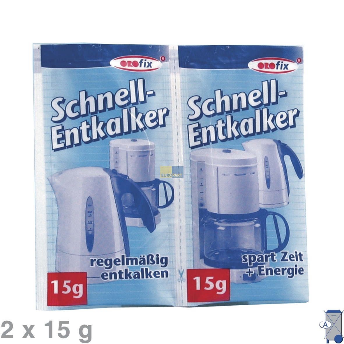 Entkalker ORO-fix für Kaffeemaschine Wasserkocher 2x15g (KD-4201)
