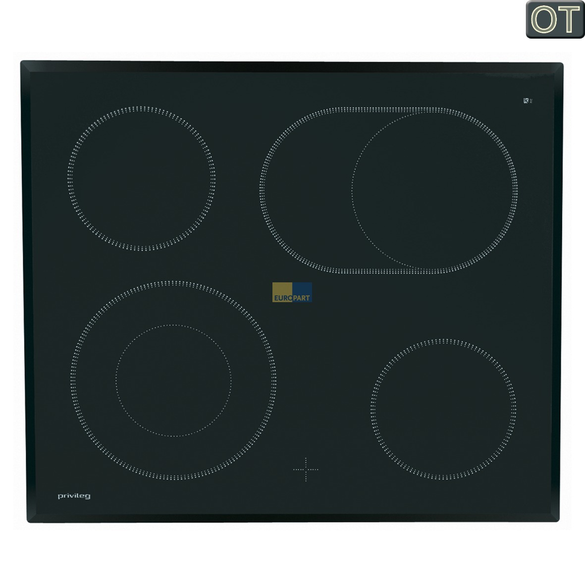 Glaskeramikplatte Electrolux 387051911/7 f�r privileg Kochfeld Herd (EA-3870519117)