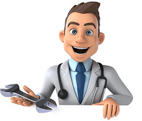 Fun Doctor mit Schraubenschlüssel